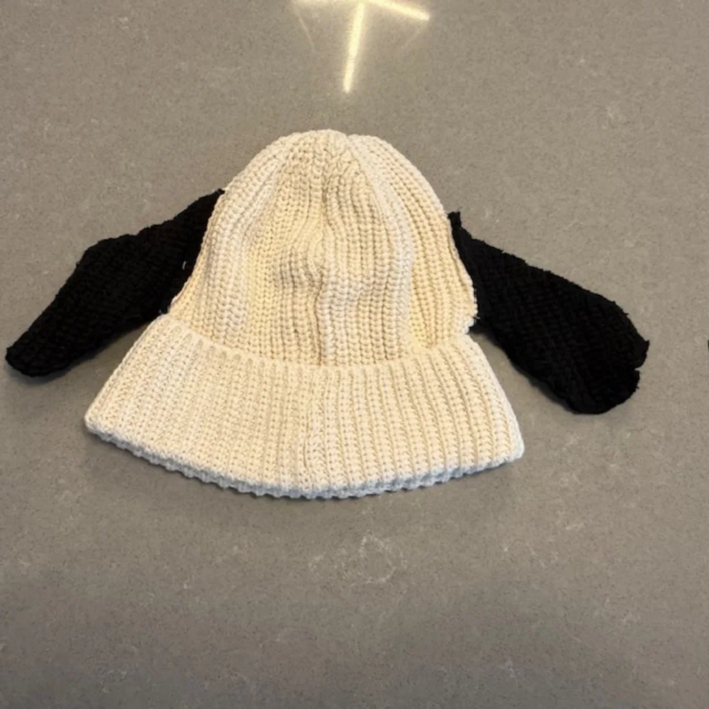 NWOT-Love Your Melon LYM Youth Beanie Cream Puppy Ear Knit Logo Cap Hat New